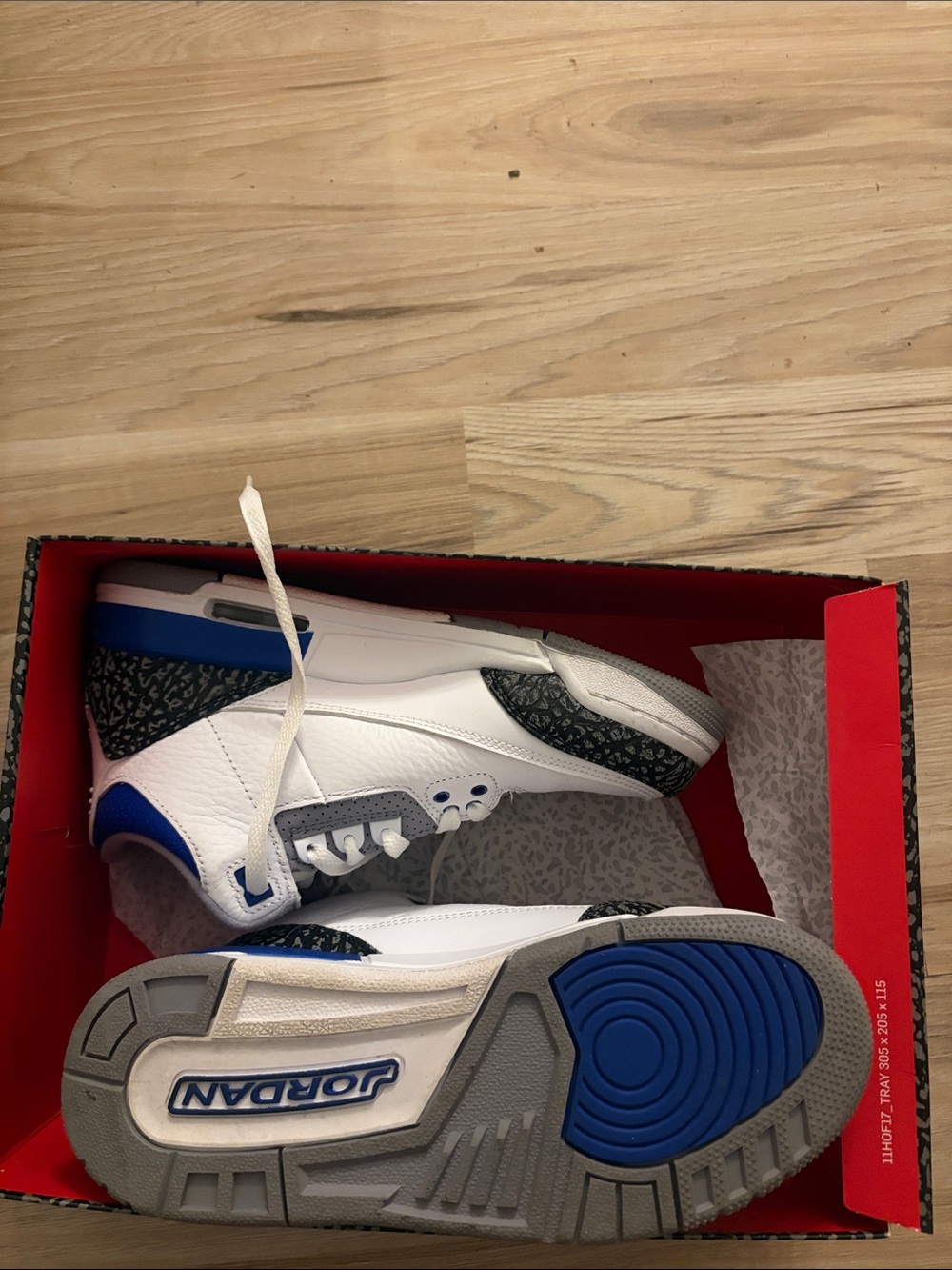 Jordan 3 Sport Blue Grade School 6Y - Picture 3 of 5